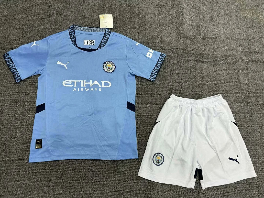 2024/2025 Manchester City Home Football Shirt 1:1 Quality Kids Size