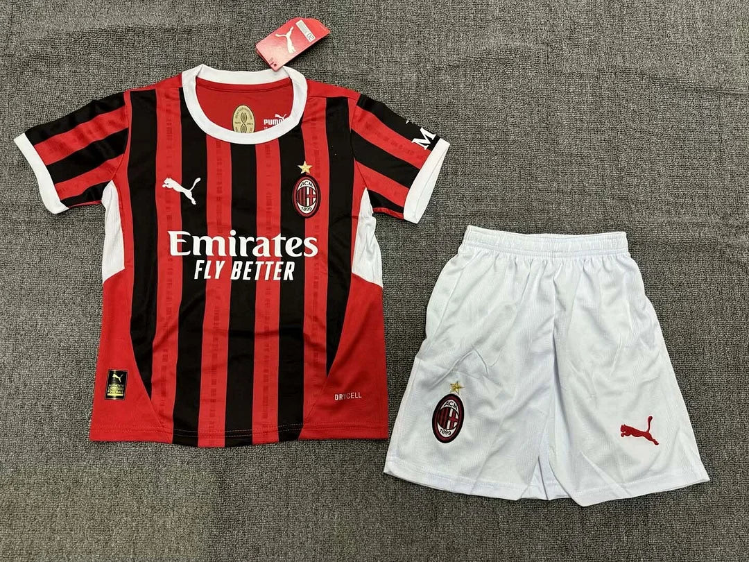 2024/2025 AC Milan Home Football Shirt 1:1 Quality Kids Size