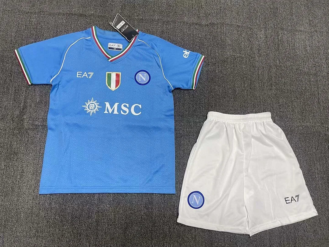 2023/2024 Napoli Home Soccer Jersey 1:1 Quality Kids Size