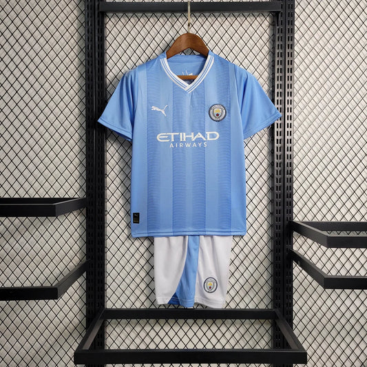 2023/2024 Manchester City Home Football Shirt 1:1 Quality Kids Size